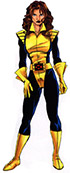 Kitty in 90's costume