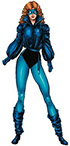 Kitty in blue costume
